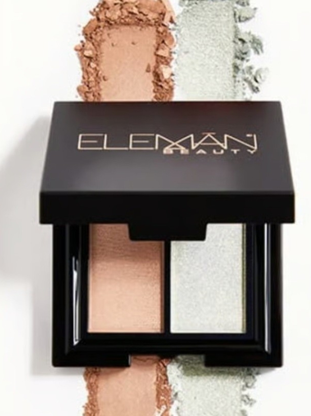 NWT Eleman Beauty Eden + Shallow Eyeshadow Duo Taupe Matte Seafoam Shimmer